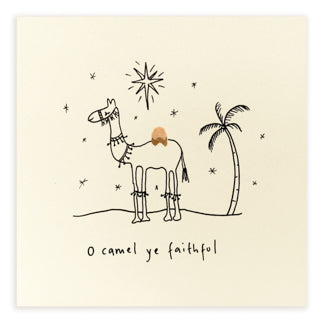 (223)PSC-CCM-Ruth Jackson-Christmas Camel-Xmas Card-Pencil Shavings