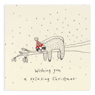 (177)PSC-CSH-Ruth Jackson-Christmas Sloth-Xmas Card-Pencil Shavings