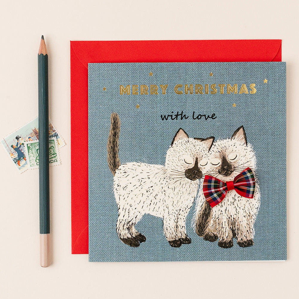 TW006-Apple & Clover-Merry Christmas With Love-Xmas Card-Twinkle Collection