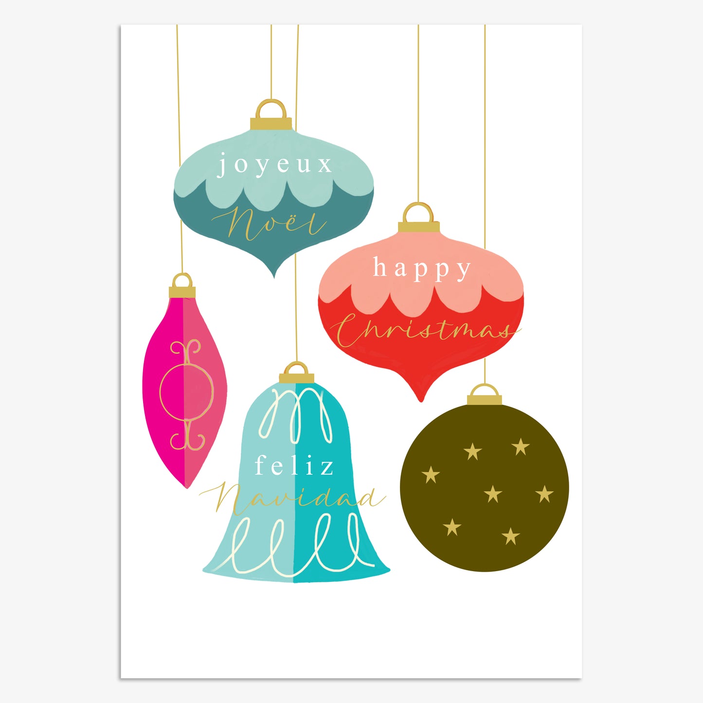 CHX016-Think of Me-Joyeux Noel-Xmas Card-Christmas