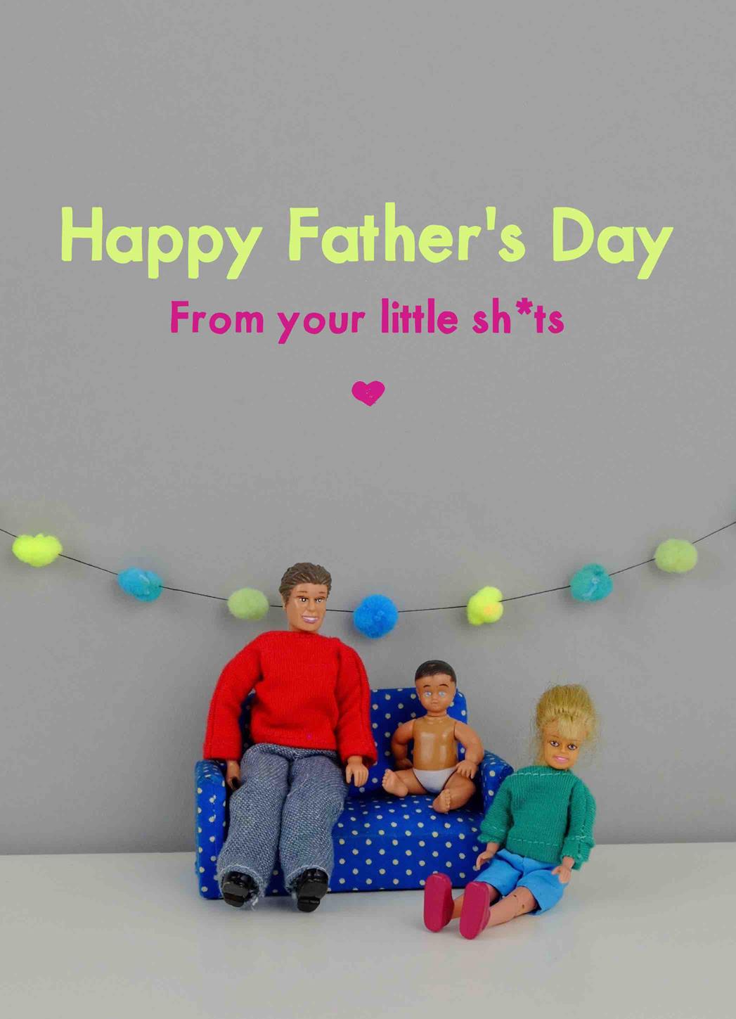 JJOC016-Bold & Bright-Fathers Day Little Shits-Card-
