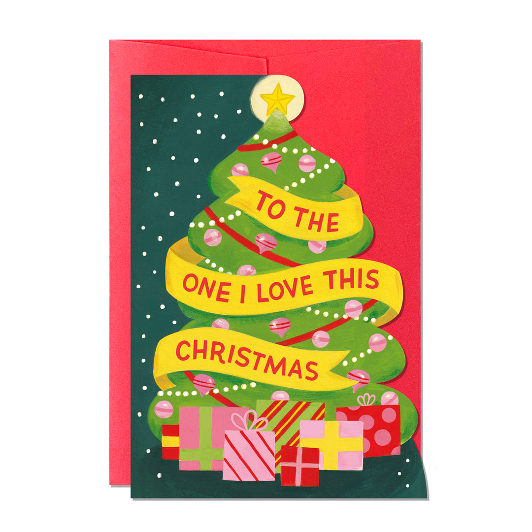 C305-Ricicle Cards-One I Love Christmas-Xmas Card-Jacqui Lee