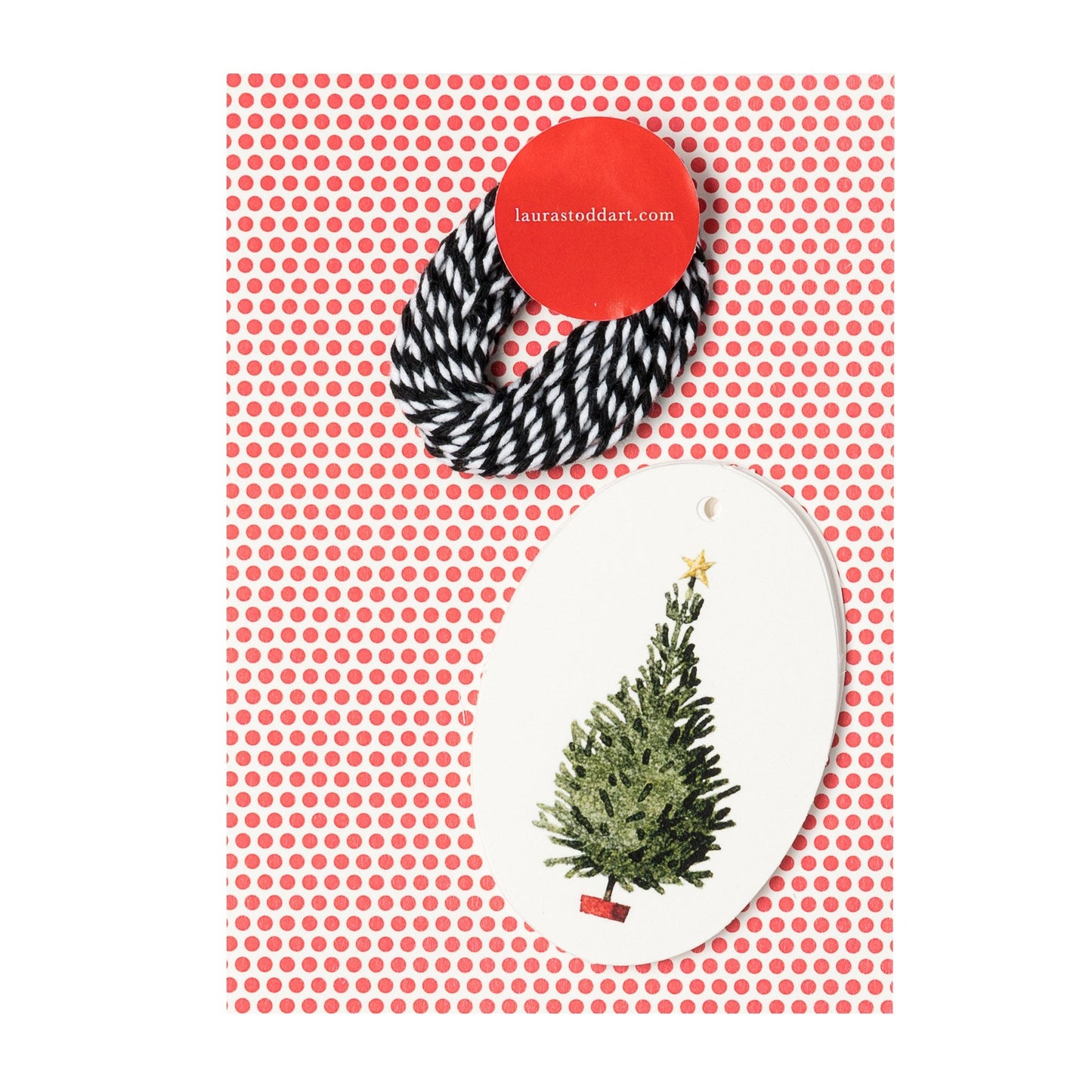 HC019-Laura Stoddart-Christmas Trees-Xmas Gift Tags-Happy Christmas