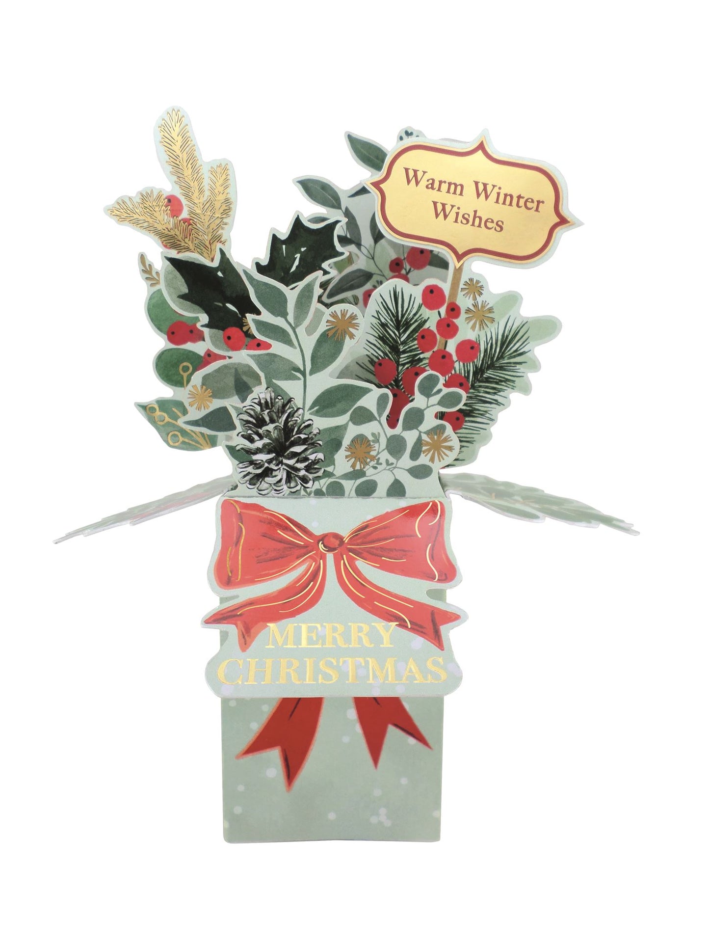 XCU009-Second Nature-Winter Foliage 3D-Xmas Card-Clever Cubes