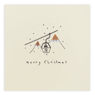 (129)PSC-CCC-Ruth Jackson-Christmas Cable Car-Xmas Card-Pencil Shavings