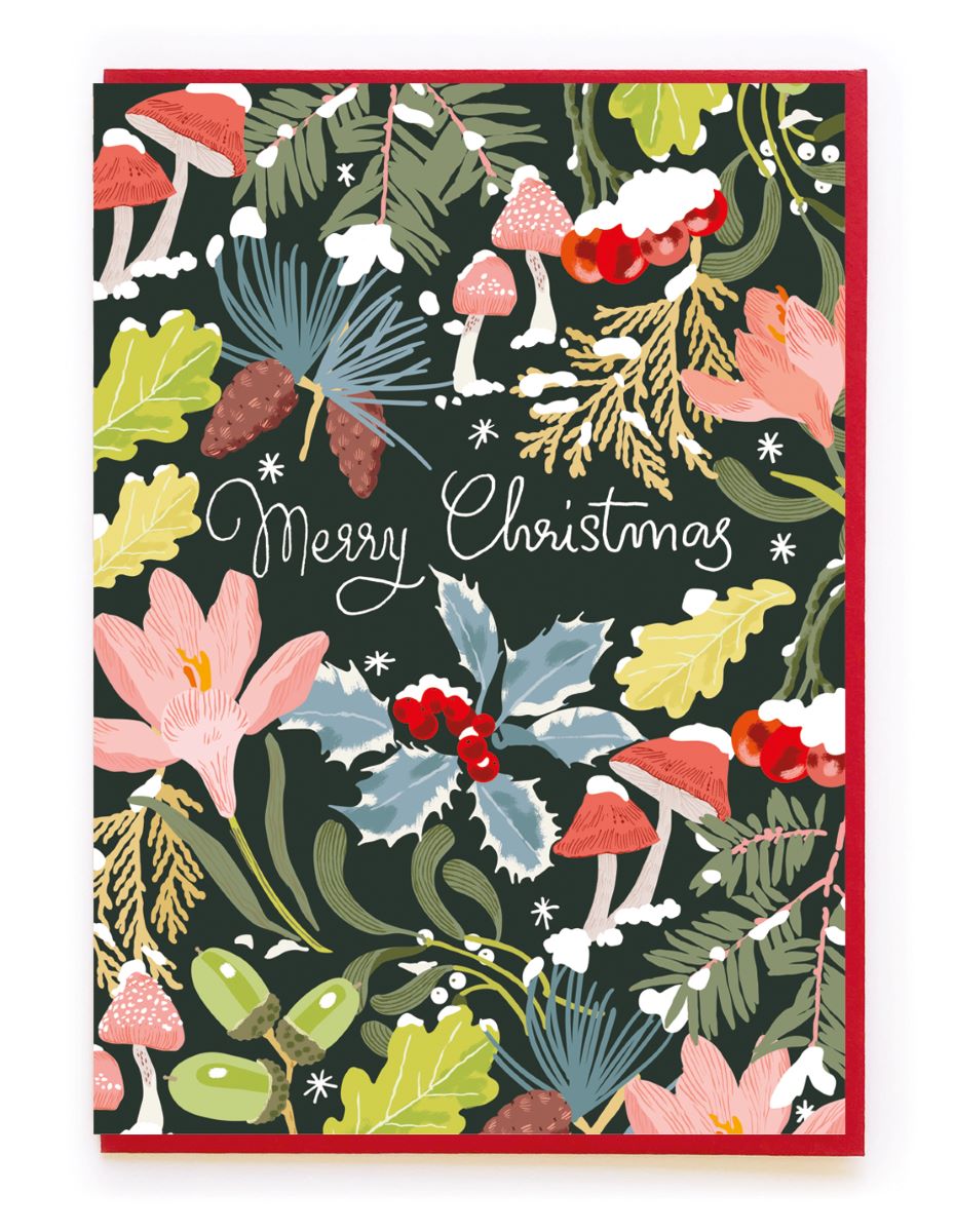 BP039-Noi-Winter Floral-Xmas Card-Christmas Cards