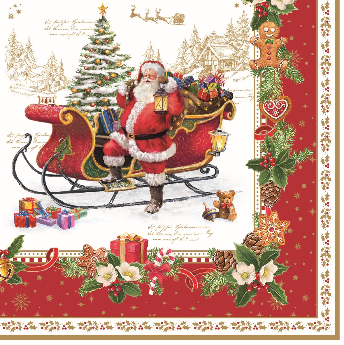CHME-Easy Life-Christmas Memories-Xmas Napkins-Christmas Memories