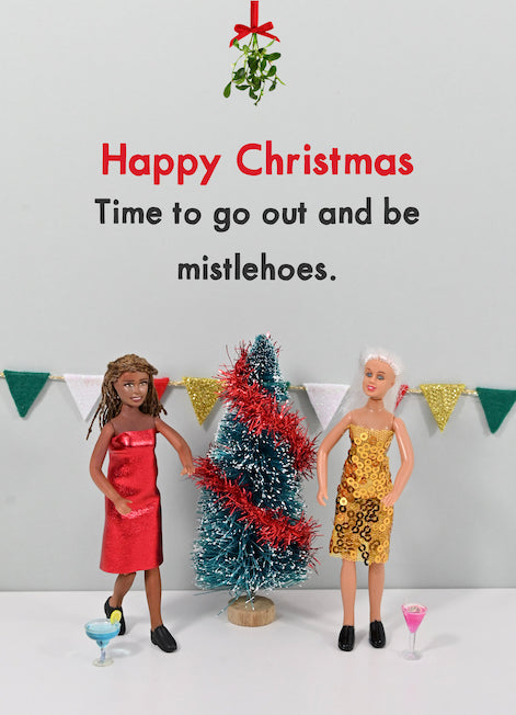 JJC070-Bold & Bright-Mistlehoe-Xmas Card-Jeffrey & Janice
