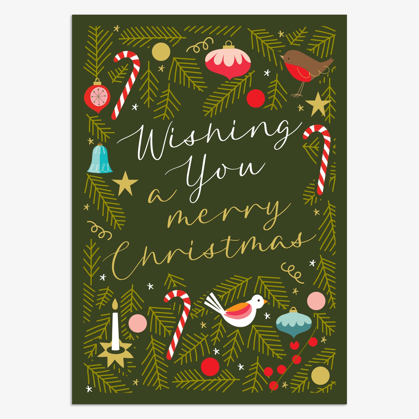 CHX014-Think of Me-Wishing You A Merry Christmas-Xmas Card-Christmas
