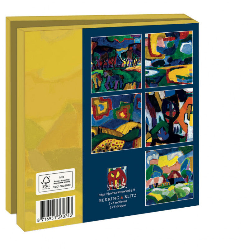 WMC1182-Bekking & Blitz-Jan Frearks Van Der Bij-10 Notecards With Envelopes Various Designs-Notewallet-