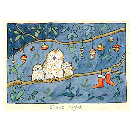XM131-Two Bad Mice-Silent Night (Owls) 0-Xmas Card