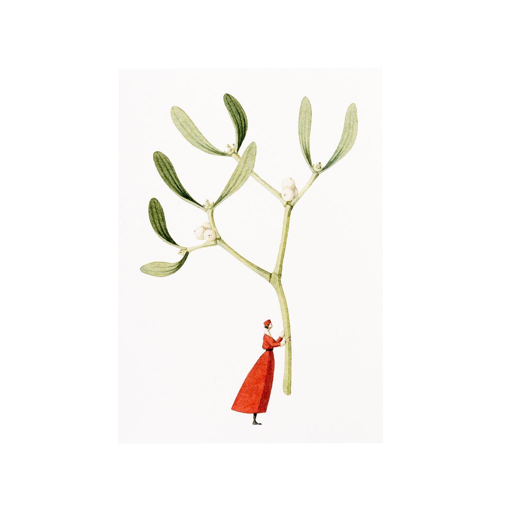 HC001-Laura Stoddart-Holly & Mistletoe Cards-Xmas Card Pack-Happy Christmas