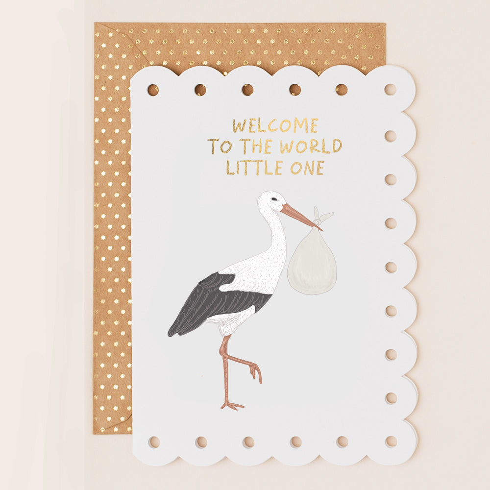 BR022-Apple & Clover-Welcome Little One-Card-Broderie
