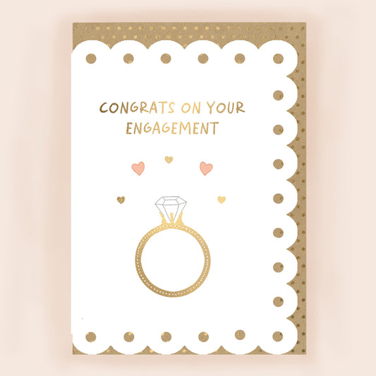 BR026-Apple & Clover-Engagement Card With Broderie Border-Card-Broderie