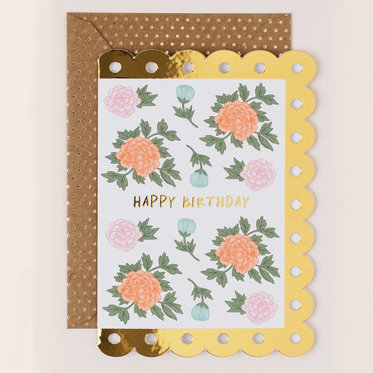 BR072-Apple & Clover-Birthday Card Foral Repeat-Card-Broderie