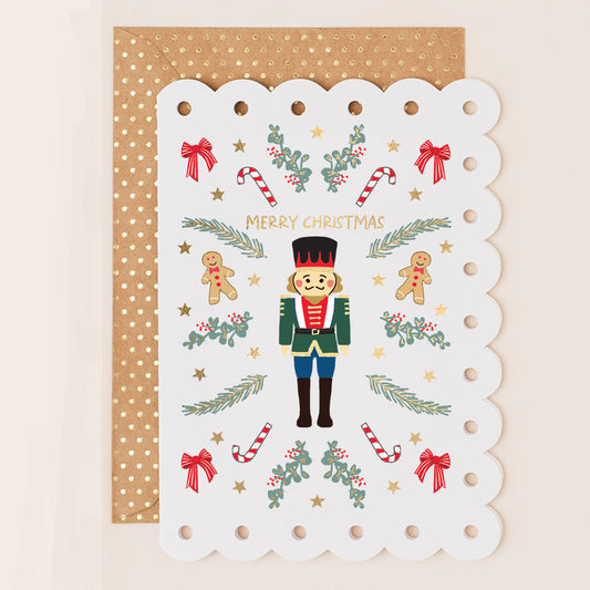BR081-Apple & Clover-Nutcracker-Xmas Card-Broderie