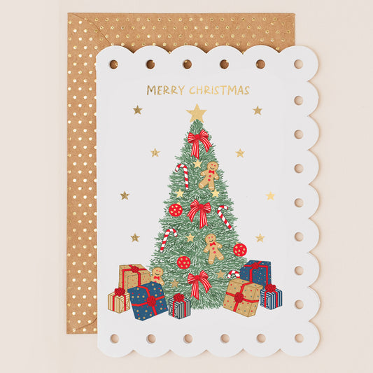 BR082-Apple & Clover-Tree-Xmas Card-Broderie