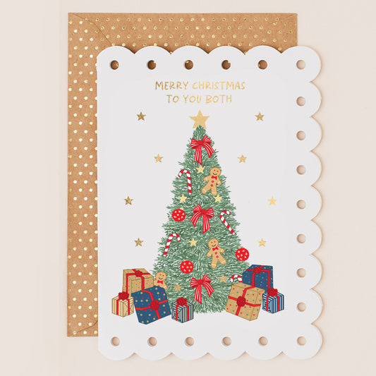 BR097-Apple & Clover-Both Of You Christmas Tree-Xmas Card-Broderie