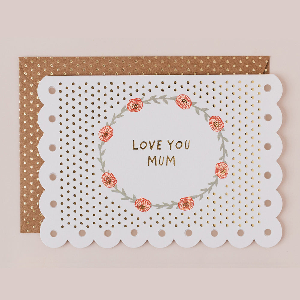BR132-Apple & Clover-Mum Wreath-Card-Broderie