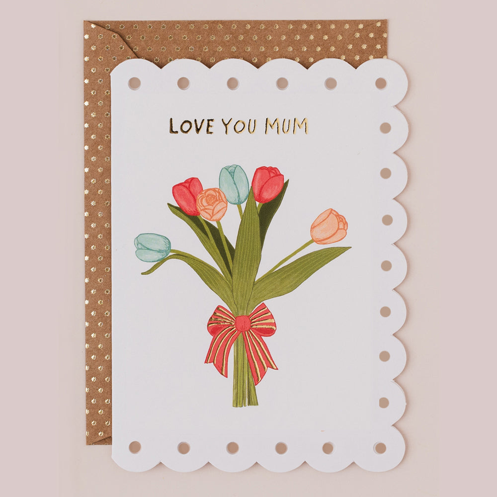 BR133-Apple & Clover-Mother'S Day Tulip Bouquet-Card-Broderie