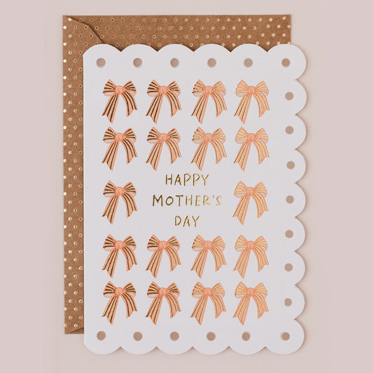 BR135-Apple & Clover-Mother'S Day Bow-Card-Broderie