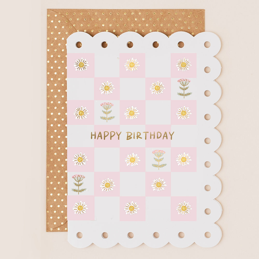 BR165-Apple & Clover-Checkerboard-Card-Broderie