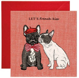 BT132-Apple & Clover-Kissing French Bulldogs-Card-Vday