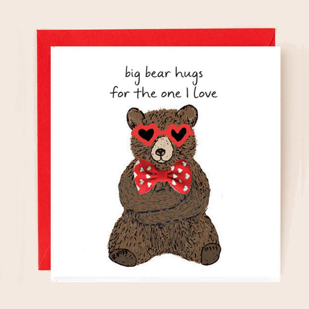 BW031-Apple & Clover-Big Bear Hugs-Card-Bow Collection