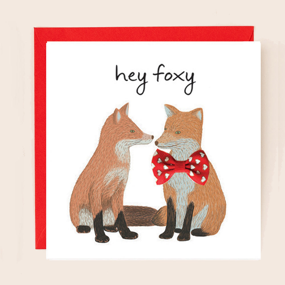 BW034-Apple & Clover-Hey Foxy Foxes-Card-Bow Collection