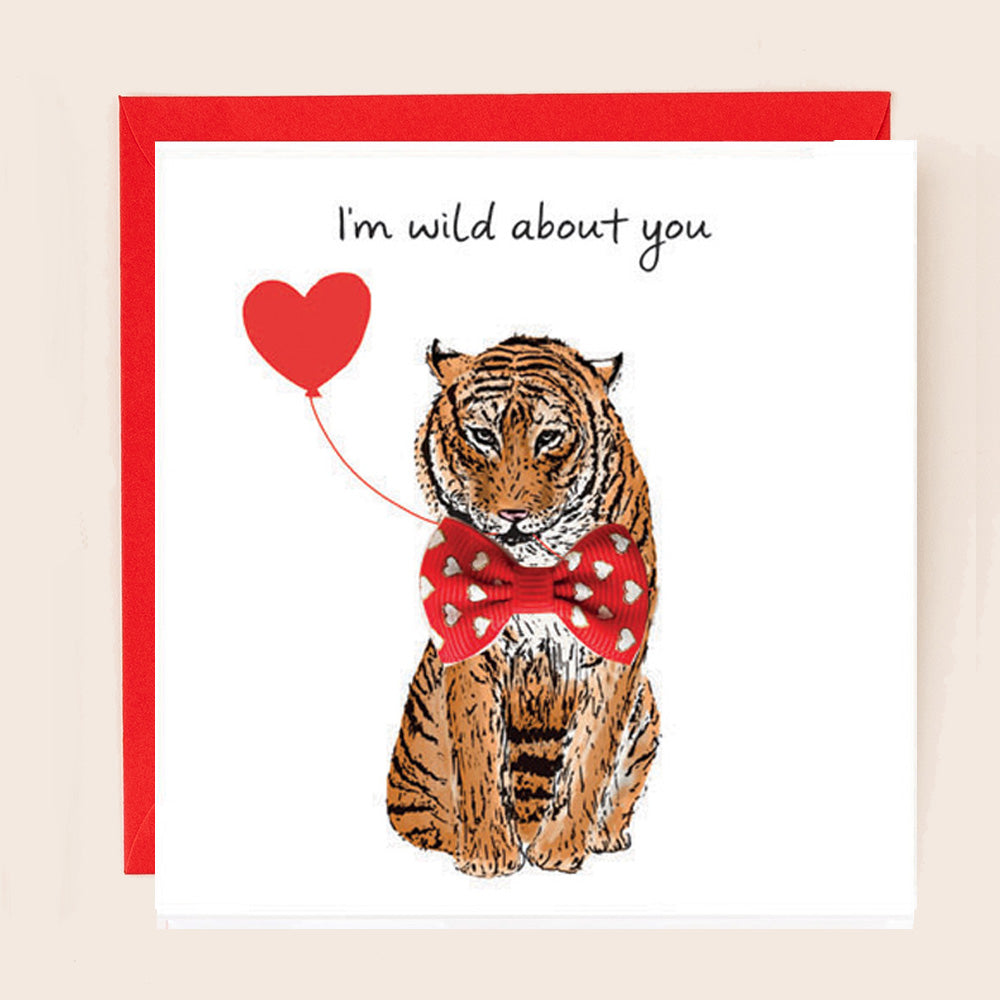 BW038-Apple & Clover-Wild About You Tiger-Card-Bow Collection