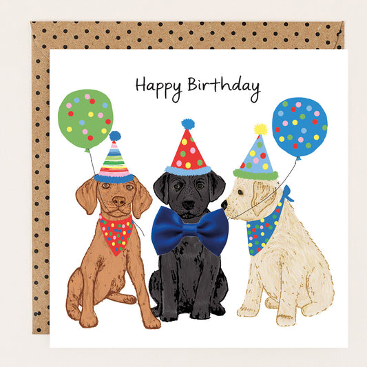 BW105-Apple & Clover-Birthday Card Labrador Vizsla Retriever-Card-Bow Collection