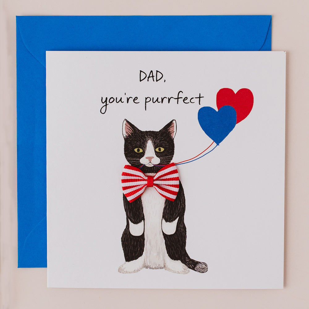 BW125-Apple & Clover-Black Cat-Card-Bow
