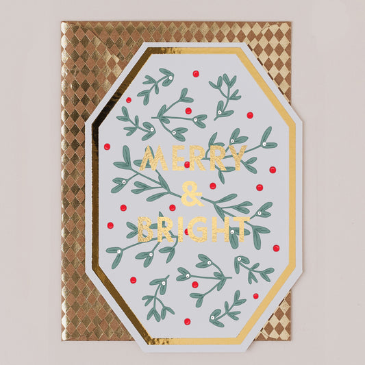 DC011-Apple & Clover-Merry & Bright-Xmas Card-Deco