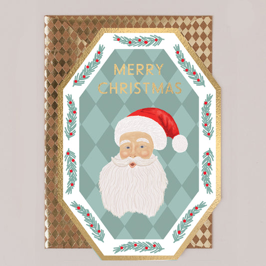 DC016-Apple & Clover-Santa-Xmas Card-Deco