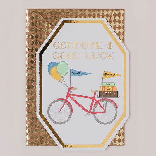 DC050-Apple & Clover-Vintage Bike Leaving Card-Card-Deco Collection