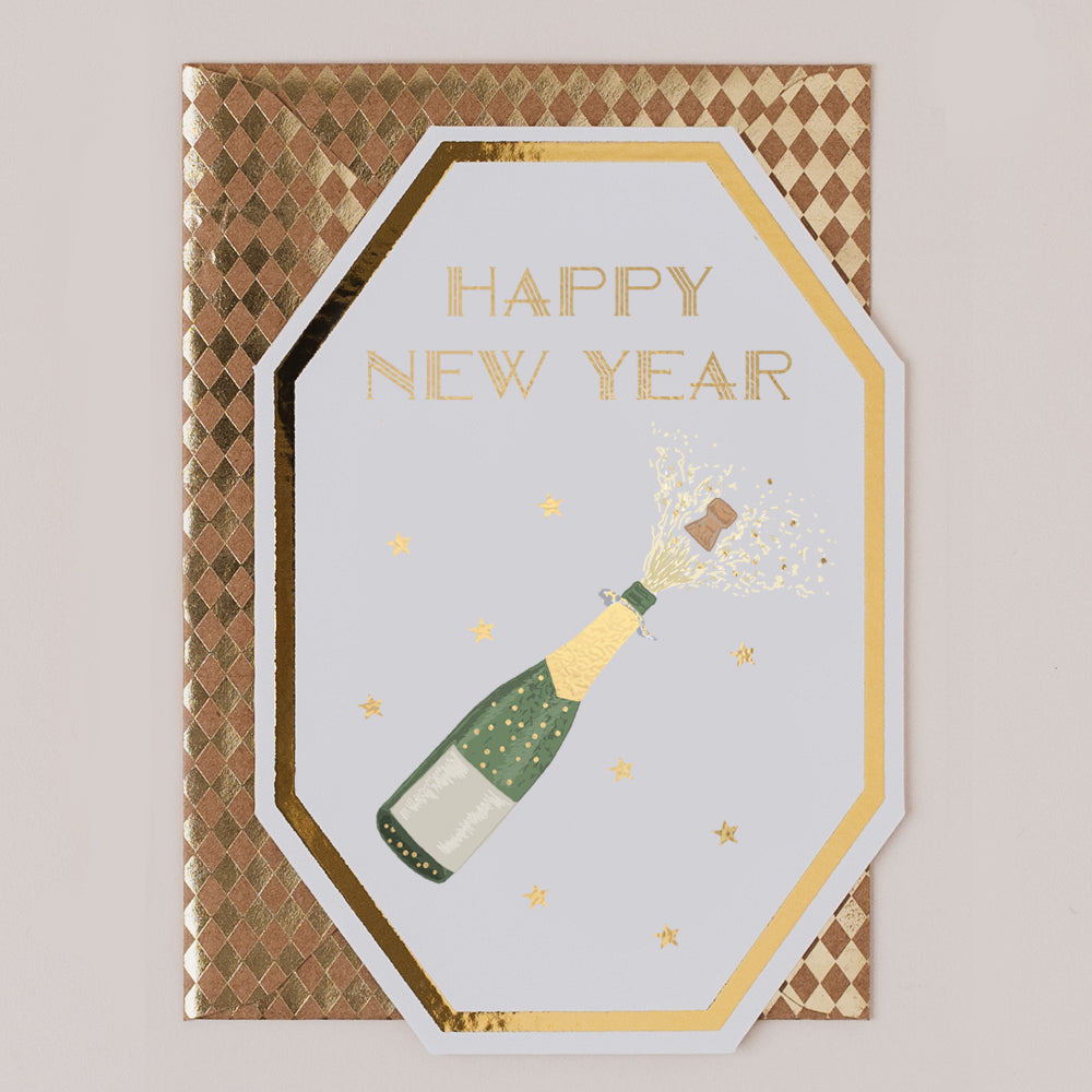DC058-Apple & Clover-Happy New Year-Xmas Card-Deco