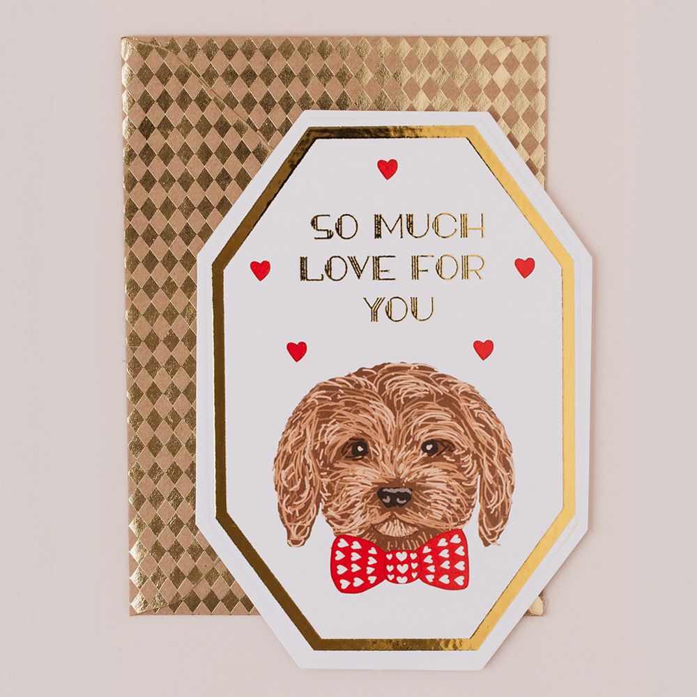 DC114-Apple & Clover-So Much Love For You Dog-Card-Deco