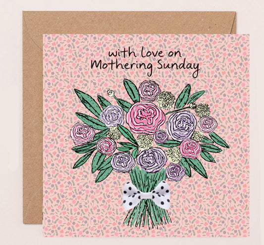 DT008-Apple & Clover-Mother'S Day Card Mothering Sunday Flowers-Card-Bow Collection