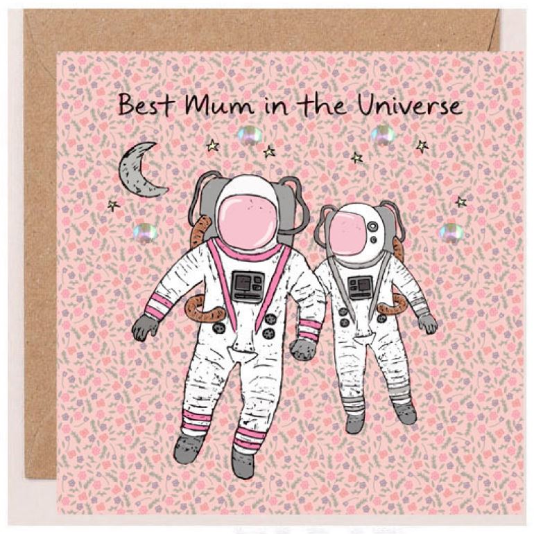 DT010-Apple & Clover-Mother'S Day Card Best Mum In The Universe-Card-Bow Collection