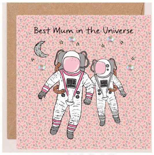 DT010-Apple & Clover-Mother'S Day Card Best Mum In The Universe-Card-Bow Collection