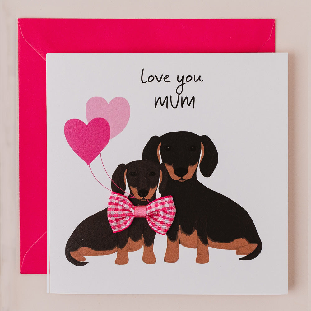 DT041-Apple & Clover-Mother'S Day Giraffes-Card-Bow