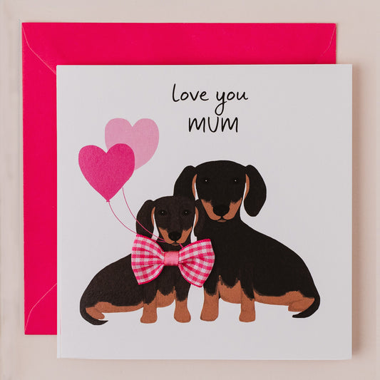 DT041-Apple & Clover-Mother'S Day Giraffes-Card-Bow