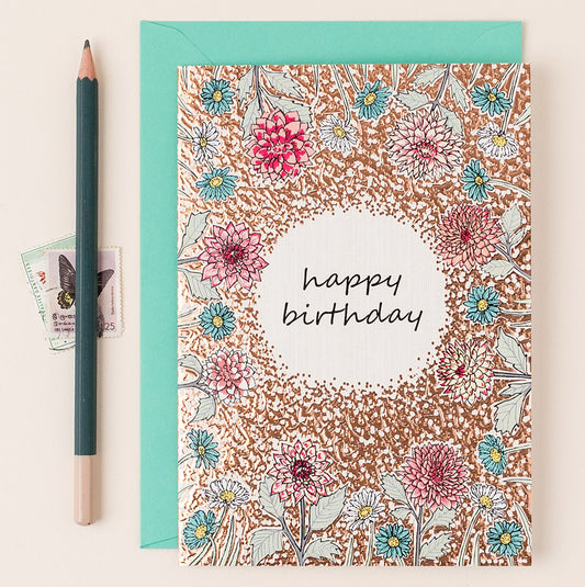 FA065-Apple & Clover-Happy Birthday-Card-Botanicals Collection