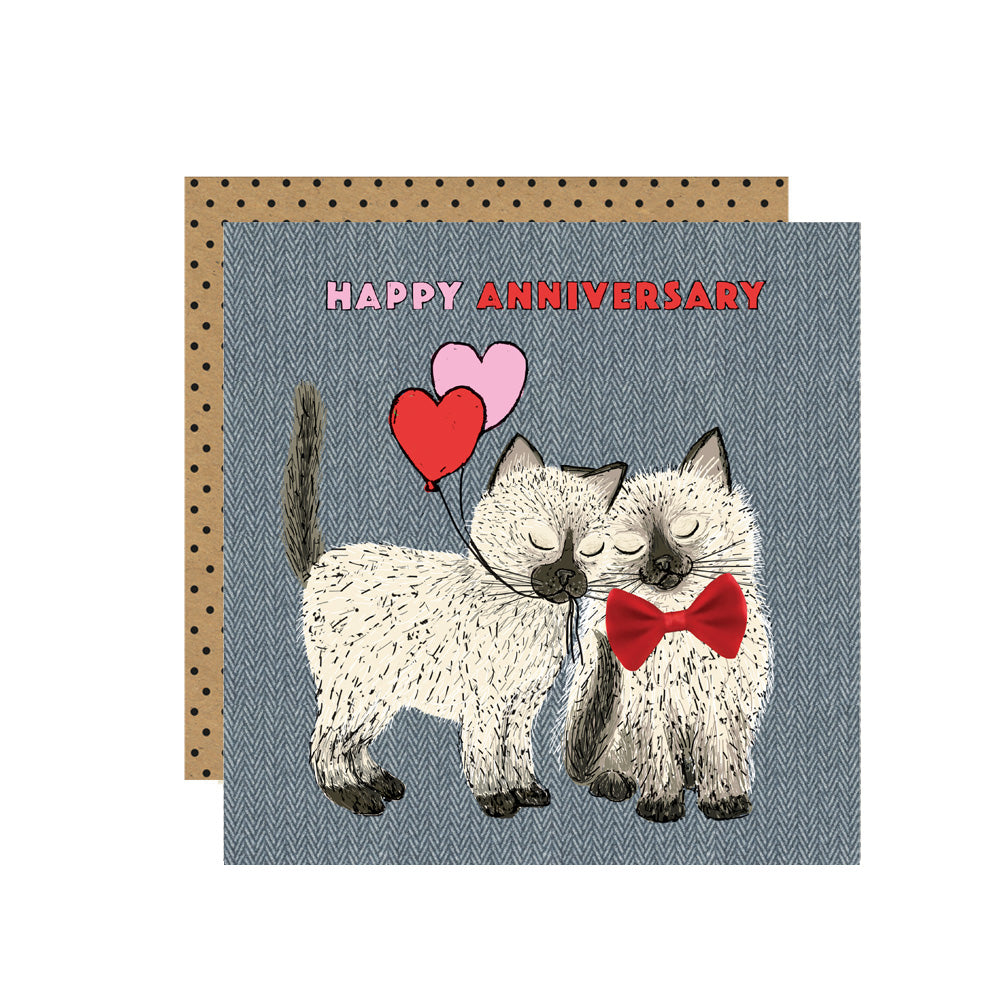 FE012-Apple & Clover-Anniversary Cats-Card-Fiesta