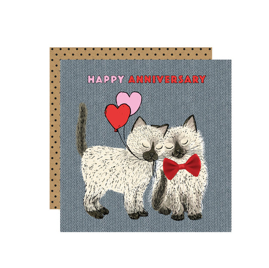 FE012-Apple & Clover-Anniversary Cats-Card-Fiesta