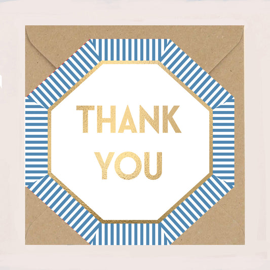HE071-Apple & Clover-Thank You Octagonal Card-Card-Henley