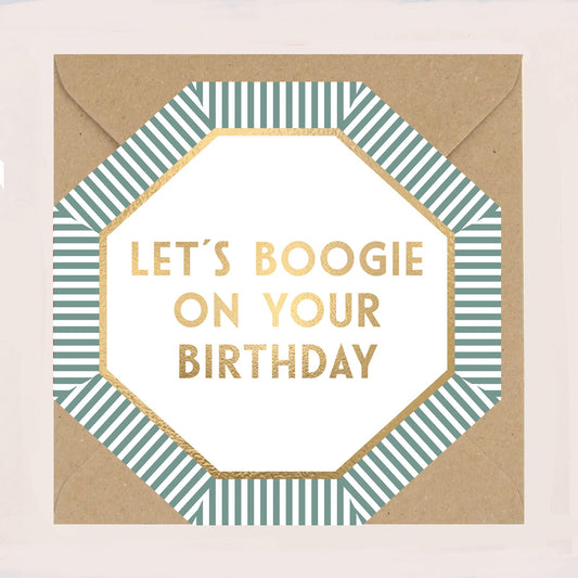 HE074-Apple & Clover-Birthday Boogie Octagonal Card-Card-Henley