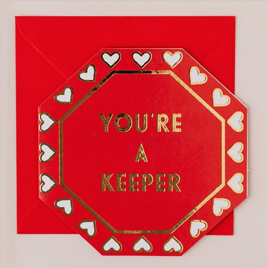 HE099-Apple & Clover-You'Re A Keeper-Card-Henley