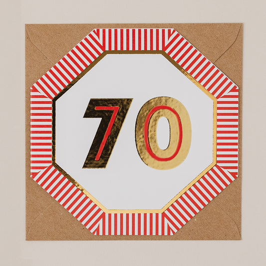 HE121-Apple & Clover-Age 70 Birthday-Card-Henley