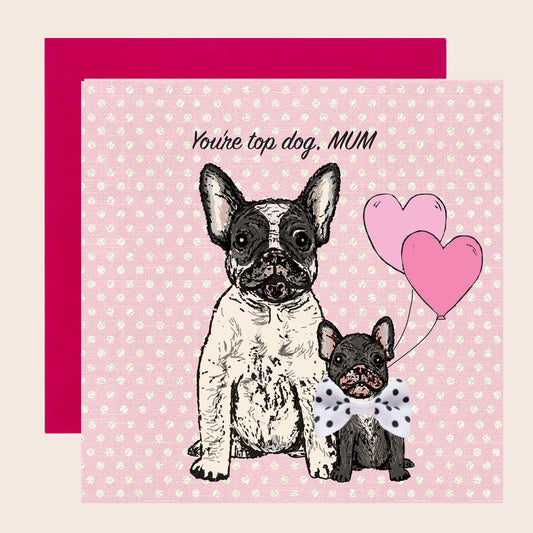 MD061-Apple & Clover-Top Dog Mum Bow Card-Card-